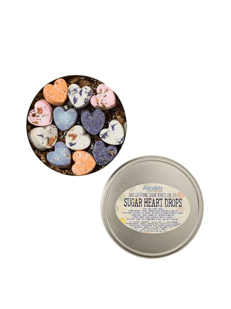 Botanical Heart-Shaped Sugar Cubes