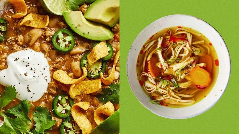 Image may contain: Dish, Food, Meal, Bowl, Plate, and Soup