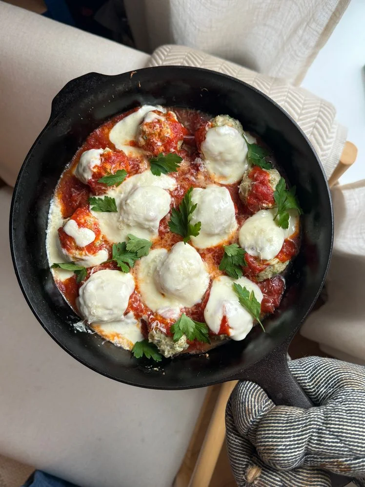 Image may contain: Food, Food Presentation, Cookware, Plate, Person, and Egg