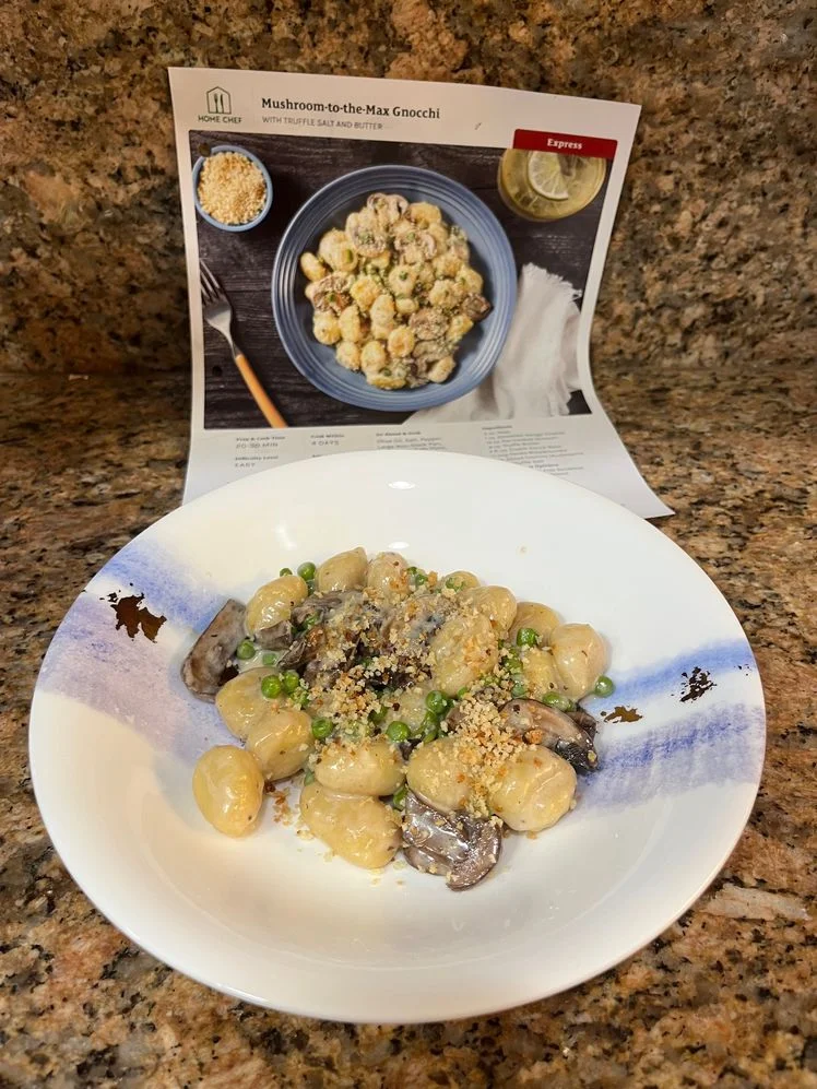 Home Chef recipe for mushroom gnocchi