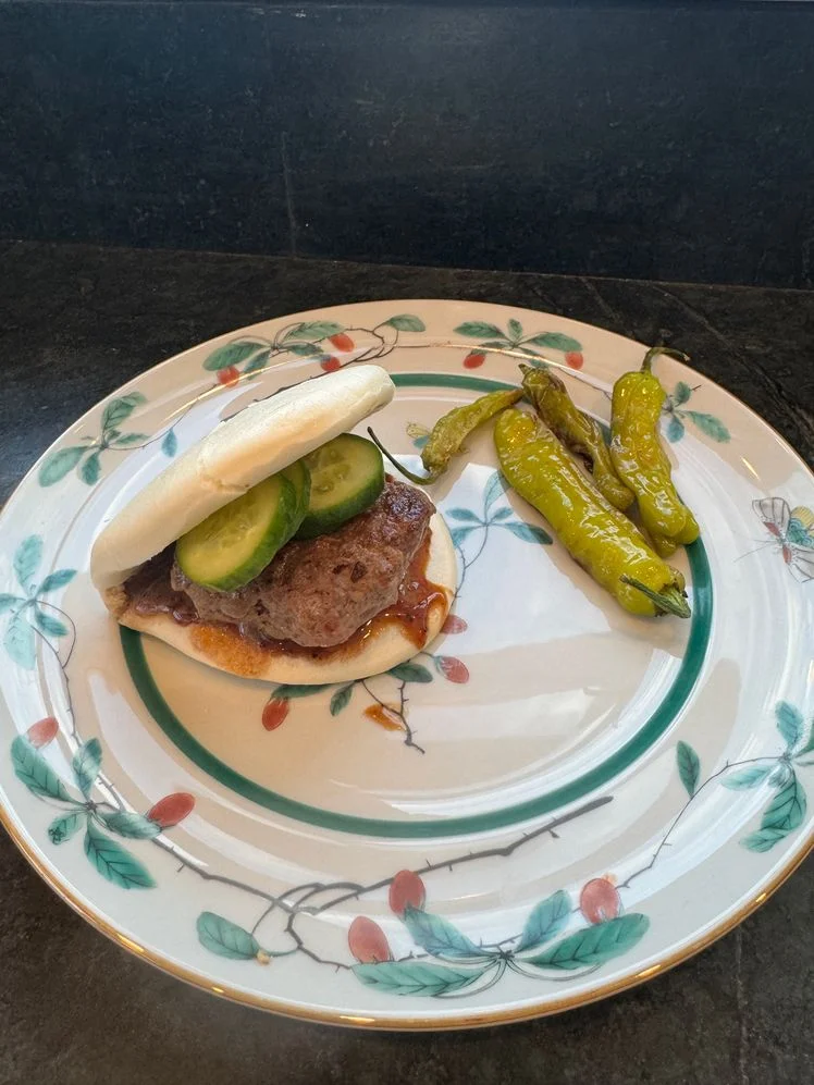 blue apron bao plated