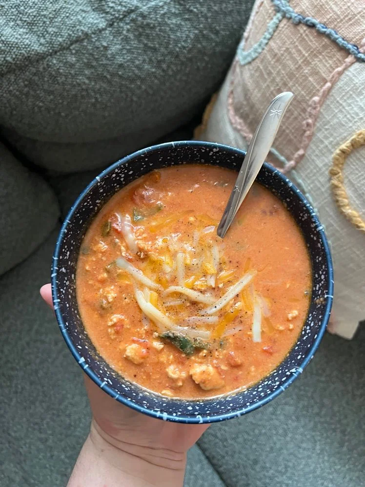 Image may contain: Dish, Food, Meal, Bowl, Soup, and Noodle Soup