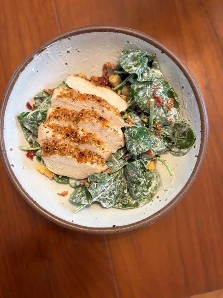 Tovala meal delivery chicken and salad