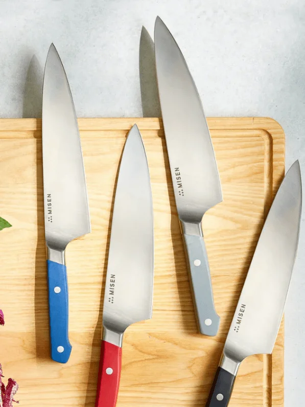 Image may contain: Blade, Knife, Weapon, Cutlery, Chopping Board, and Food