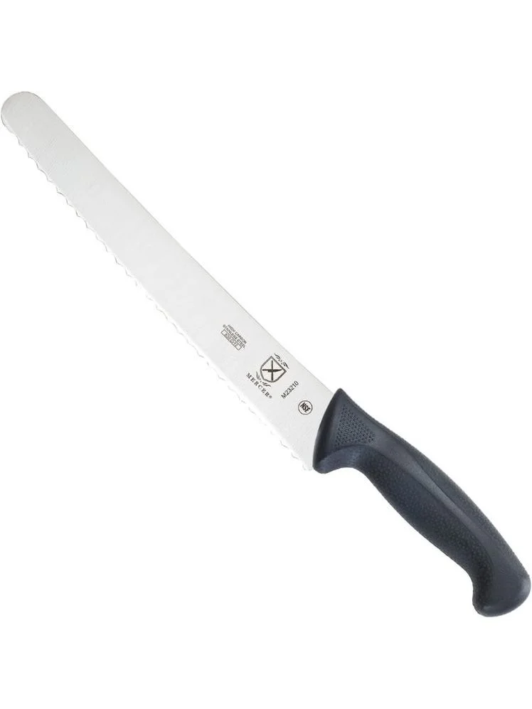 Mercer Culinary M23210 Millennia Black Handle, 10-Inch Wide Wavy Edge, Bread Knife